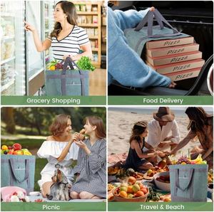 Bolsas Térmicas Aisladas para Comestibles, Bolsas Reutilizables Grandes con Cierre Hermético, Bolsas de Compras Térmicas para Entrega de Alimentos - Product Image 5