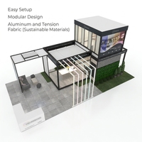 Diseño de Stand Modular Personalizado para Ferias Comerciales con Tela Tensada y Servicio Rápido de Diseño 3D