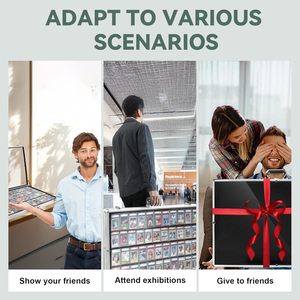 High Grade Aluminum Trading <b>Card</b> Display Cabinet with Locks Portable Tabletop Showcase for Collectible Graded <b>Cards</b> - Product Image 6