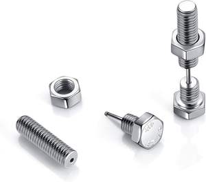 أقراط مرصعة براغي جديدة أقراط ساحرة من الفولاذ فاتن ثقب أقراط فريدة سداسية الجوز والترباس سدادات ثقب الأذن ترصيع - Product Image 5