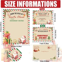 8 Ensembles de Lettres Officielles du Père Noël et Certificats de la Liste des Bonnes Nains du Père Noël pour Noël