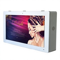 AWSTOUCH 75 Inch Layar Digital Signage Luar Ruangan IP65 yang Dipasang di Dinding, Layar LCD TFT untuk Iklan, 2000 hingga 2500 Nits, Layar Sentuh