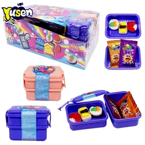 批发新款儿童便当盒塑料糖果和软糖玩具胶囊混合各种儿童糖果