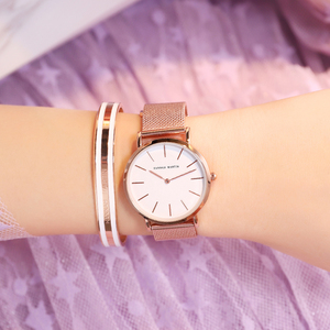Montre sport à quartz pour femme Hannah Martin CB36, acier inoxydable, étanche, design minimaliste, boîtier en alliage 18 mm, pour femme - Product Image 5