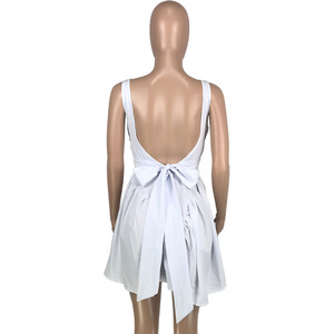 Vestido Corto de Verano para Mujer, Casual, Diario, Elegante, sin Tirantes, Espalda Descubierta, Mini Vestido - Product Image 6