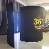 2022 חדש ירוק מסך 360 תא צילום ספירלת מארז רקע עם צבעוני Led אור