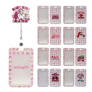 <span class=keywords><strong>Porta</strong></span> Badge RFID in Plastica a Tema Natalizio con Cordino da Lavoro, Stampa UV a Colori, Simpatica Etichetta per Bagagli - Product Image 5