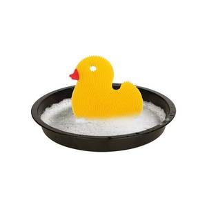 Eco Friendly Kitchen Household <b>Tool</b> Sponge Super Durable Cute Duck Shape Soft Dish Food Grade <b>Silicone</b> Cleaning Brush - Product Image 4