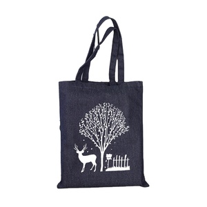 Women's <b>Small</b> Denim Solid Color Hand <b>Tote</b> <b>Bag</b> Custom Letter Embroidery Snap Closure Shopping Shoulder <b>Bag</b> Daily Print Work - Product Image 6
