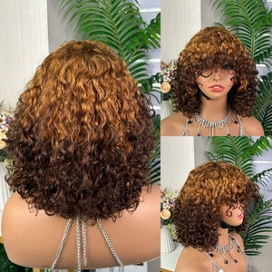 Perruque à franges en cheveux 100% vierges brésiliens, densité 250%, Super Double Drawn, lots pour grossistes, perruques, frontals, closures, fournitures - Product Image 4