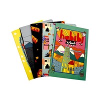 Juego de Cuadernos Promocionales Ecológicos Multicolor con Impresión UV, Encuadernación Cosida, Páginas Interiores Personalizadas para Escuelas y Capacitación, Venta al Por Mayor