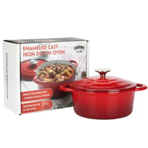 Biswin 3qt esmalte redondo, ferro fundido, potes de forno, esmalte para presente