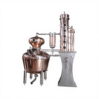 DYE Belle plaque de cuivre en acier inoxydable colonne de reflux distillateur d'alcool immobile/distillateur de whisky et de gin d'usine