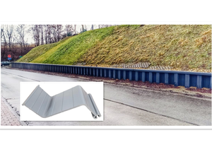 แผ่นพีวีซีแบบซ้อนกันได้ Z402 ระบบเชื่อมต่อ หนา 10 มม. ป้องกันการเสื่อมสภาพ สำหรับตลิ่งแม่น้ำและกำแพงกันน้ำ แผ่นพีวีซีรูปตัว Z - Product Image 1