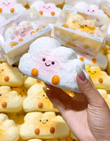 Jouets alimentaires moelleux Hachimi Cloud Cotton Candy en mousse PU à remontée lente pour le soulagement du stress, nouveauté à presser, vente en gros