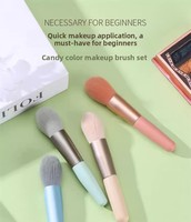 Ensemble de 8 mini-pinceaux de maquillage professionnels, style Morandi, couleur macaron, pinceaux à paupières, fibres synthétiques, doux