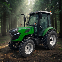 Tractores Agrícolas Compactos de 50HP 4WD con Cabina - Aire Acondicionado, Sistema Hidráulico, Ideales para Huertos/Vinaterías