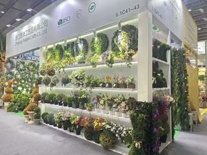 RUOPEI Panneau mural vertical 3D de fleurs et plantes artificielles encadré carré, <span class=keywords><strong>d</strong></span>écoration murale végétale pour salon et maison - Product Image 6