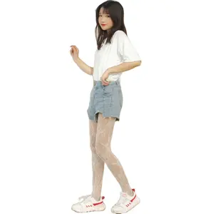 Meia calça de renda estilo pirita feminina, meia calça de renda branca com floral, justa para meninas 2023