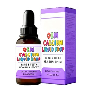 Fabricante de Marca Privada OEM/ODM, Gotas Líquidas de Calcio para Bebés Aptas para Vegetarianos, Suplementos Alimenticios para el Crecimiento Humano y la Salud Familiar - Product Image 2