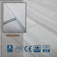 Planche de sol en vinyle PVC effet marbre, bord biseauté peint, imperméable, pour salle de danse intérieure