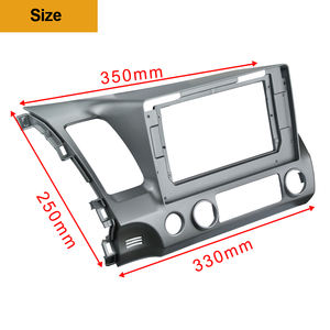 สำหรับ Honda Civic 2007-2011 อุปกรณ์ตกแต่งแผงหน้าปัดรถยนต์ ขนาด 10.1 นิ้ว <span class=keywords><strong>ช</strong></span>ุดแปลงเฟรมวิทยุสเตอริโอ DVD ABS แผงหน้าปัด - Product Image 5