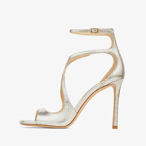 En stock, Fortement recommandé : Nouveaux talons aiguilles bout ouvert à boutons croisés printemps-été 2026 - Product Image 4