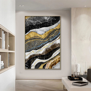Dipinto a Olio Premium Dipinto a Mano, Opera d'Arte Lussuosa Oversize in Bianco e Nero, Pittura Astratta Effetto Marmo su Tela di Lino 450gsm, Arte Moderna da Parete - Product Image 5