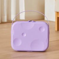 Boîte à maquillage personnalisée, boîte cadeau pour demoiselle d'honneur, boîte secrète portable de 14 pouces, boîte de voyage pour enfants, grande capacité, motif dessin animé tendance