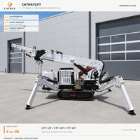 Grue araignée télescopique compacte économique de 1,2 à 12 tonnes, à moteur diesel/essence, avec plateforme rotative à 360°, pour la location industrielle