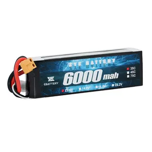 11.1v 14.8v 22.2vリポバッテリー3S4S6S航空機電池リポ5000 5200 6000 2600mah 35C 45C 75Cためのドローン