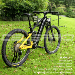 Vélo de montagne électrique à suspension, moteur central 250W 750W, 12 vitesses, batterie au lithium, cadre en fibre de carbone EAM-2 - Product Image 2