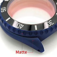Casing Jam Tangan SKX Classic Matte Blue 3 o'clock untuk SKX007 009 Cocok untuk NH35 NH36 Movement Crown Chapter Ring Bezel Insert Mod Parts
