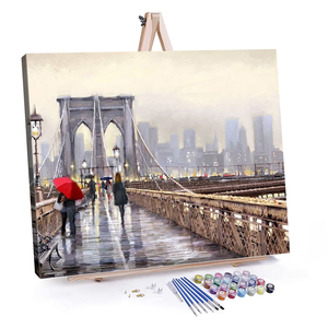 Adulte Débutants Art Mural DIY <span class=keywords><strong>Peinture</strong></span> par Numéros Paysage Style <span class=keywords><strong>Peinture</strong></span> à l'<span class=keywords><strong>Huile</strong></span> <span class=keywords><strong>Kit</strong></span> sur Tissu Toile Imprimé par Numéro - Product Image 1