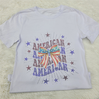 Personnalisation : Motifs de transfert thermique en vinyle avec strass pour la 4ème de juillet américaine, pour t-shirts