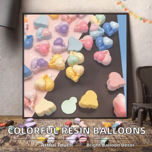 New Creative 100Pcs/Lot 3D <strong>Mini</strong> Resin Colorful <strong>Balloon</strong> Flat Back Cabochons Halloween Christmas Nail Art Scrapbooking Jewelry - Product Image 2