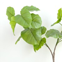 Feuille de Ficus Elastica Artificielle Imprimée en 3D, Finition Stratifiée, Forme de Cœur, Style Nordique Pastoral, pour Murs Végétaux Floraux