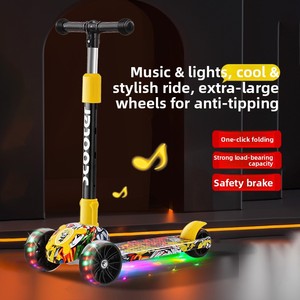 Tricycle pour enfants, garçons et filles, avec musique et lumières, résistant aux chutes, pliable, pour les <span class=keywords><strong>2</strong></span>-12 ans - Product Image 4