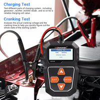 Analizador Portátil de Baterías y Sistemas de Carga Automotrices de 12V, Herramienta de Diagnóstico de Baterías Automotrices KONNWEI KW208