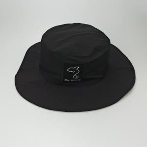 Cappelli a secchiello personalizzati stile moda stile a tesa larga cappelli a secchiello neri-con etichette intrecciate levette regolabili e occhielli in metallo - Product Image 1