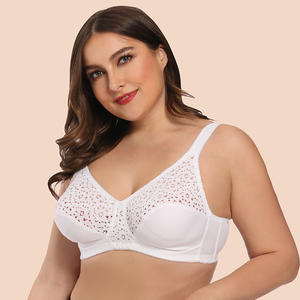 <span class=keywords><strong>46</strong></span> reggiseno senza fili a coppa piena sottile sottile in pizzo classico da <span class=keywords><strong>donna</strong></span> di alta qualità comodo reggiseno taglie forti Minimizer per seno grande - Product Image 5