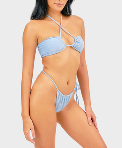 Vendita Diretta Nuovo Design OEM <span class=keywords><strong>Bikini</strong></span> <span class=keywords><strong>Brasiliano</strong></span> da <span class=keywords><strong>Donna</strong></span> Set 2 Pezzi Leopardato a Quadri Paisley in Spandex/Nylon ad Asciugatura Rapida - Product Image 3