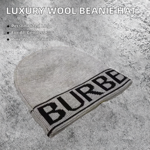 时尚多色冬季鲍勃帽针织定制标志羊毛奢华无檐小便帽男女 - Product Image 4