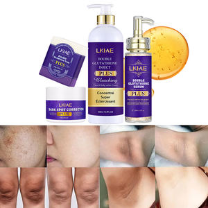 Ensemble de soins de la peau hydratant et éclaircissant ODM OEM, double glutathion, élimine les <span class=keywords><strong>taches</strong></span>, unifie le teint, <span class=keywords><strong>lotion</strong></span>, sérum, ensemble de 4 pièces - Product Image 2