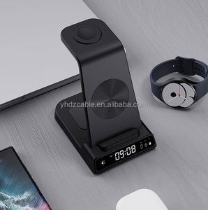 3-in-1 Wireless Magnetic Charger <b>Clock</b> Multi-function Phone Charging Station Fast Charging Universal for Headset Watch - Product Image 4