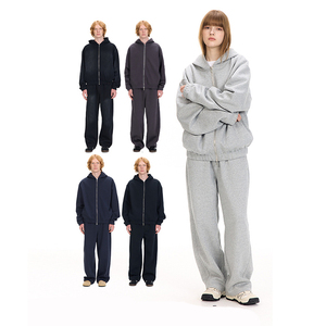 Fabricant de streetwear – Sweat à capuche oversize épais 500 g/m² imprimé, vierge, avec logo personnalisé, double fermeture éclair, polyester/coton, pour l'automne - Product Image 2