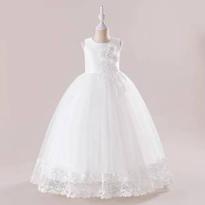 Vestido de Fiesta Largo con Flores para Niñas, Vestido de Princesa para Actuaciones, Cumpleaños y Eventos Formales - Product Image 5