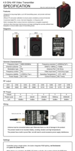 Transmisor de Video de Alta Potencia Rushfpv 4.9GHz 4W VTX 4000mW, <span class=keywords><strong>IRC</strong></span> Tramp DC 7-30V, Puerto SMA, Ventilador de Refrigeración Integrado, Transmisor FPV - Product Image 5