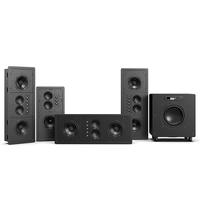 Caisson de basses actif scellé de 12 pouces, caisson de basses numérique de 1800 watts, système d'amplification de cinéma maison haute fidélité
