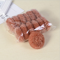 Éponge en cuivre, tampon à récurer en cuivre plaqué, tampon à récurer en maille, éponge métallique pour vaisselle, casseroles, poêles, nettoyage facile des tenaces salissures
